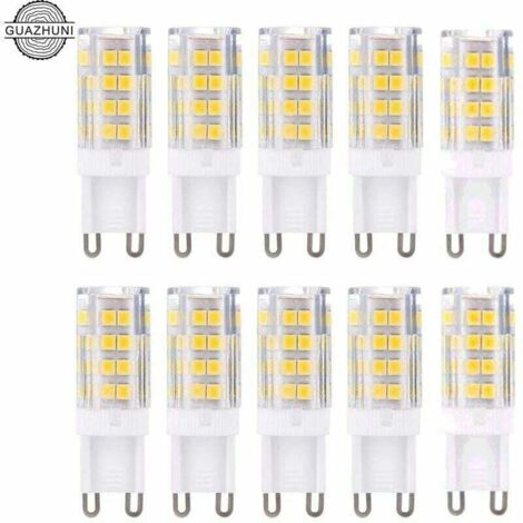 Bombillas LED G9, blanco cálido 3000 K, 5 W, equivalente a bombillas halógenas de 40 W, 420 lúmenes, no regulables, paquete de 10.