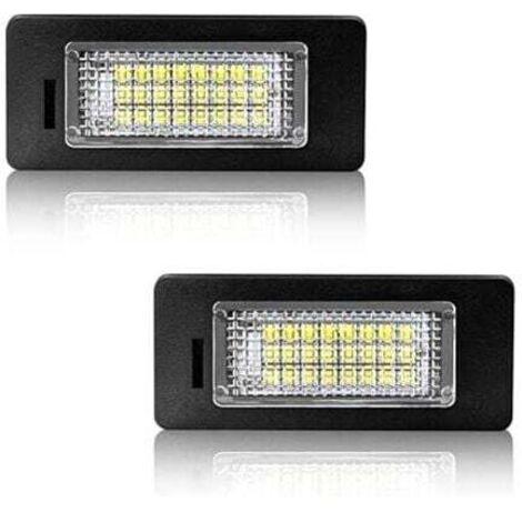 Bombillas LED KZQ para matrícula de coche, superbrillantes, 6000 K, xenón blanco, 24 SMD, luces traseras para E39/E46/E60/E70/E90/E91/E92/E93/F10, etc., paquete de 2