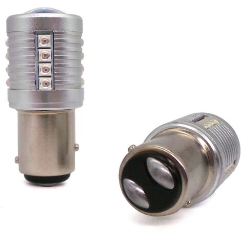 bombillas LED P21/5W BAY15D 12-24V CANBUS 2000lm rojas