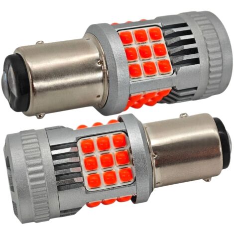 bombillas LED P21/5W BAY15D 12-24V sin error 2200lm rojo