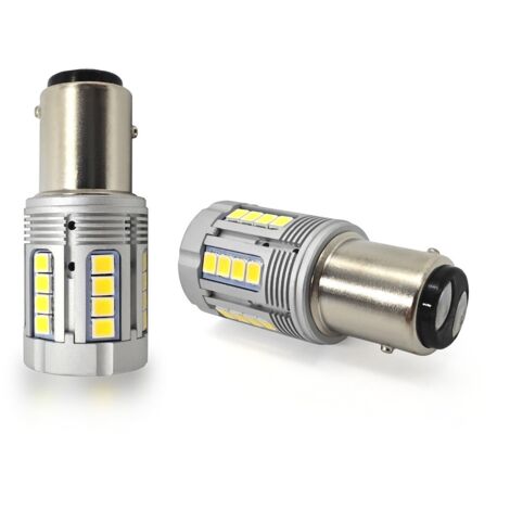 bombillas LED P21/5W BAY15D 12-24V sin error 3000lm blanco