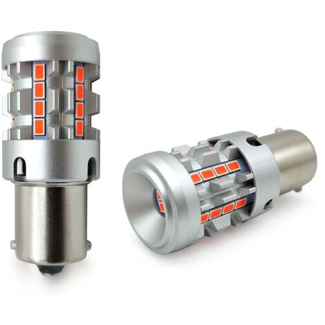 bombillas LED P21W BA15S de 12-24 V, sin error, color rojo