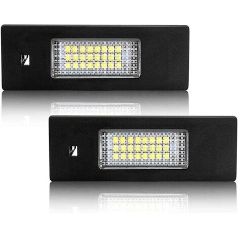 Bombillas LED para matrícula de coche, superbrillantes, 6000 K, xenón blanco, 24 SMD, E87/E81/E64/E63/E85/E86/F12/F13/K48, etc., 2 unidades