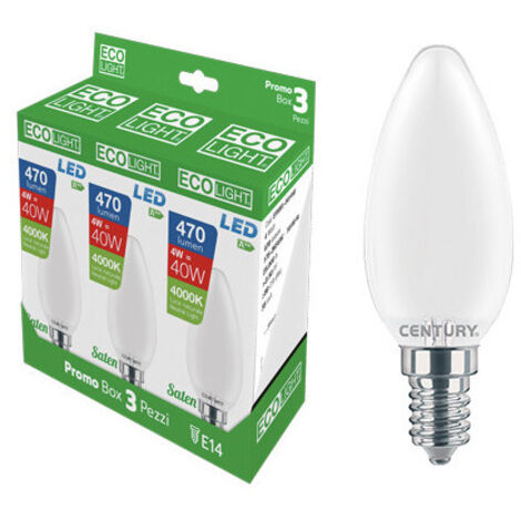 Bombillas LED Satin Olivea 4 W – luz práctica – 3 unidades – Ecolight