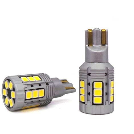 bombillas LED W16W 12-24V 100% CAN blancas fuertes, sin errores