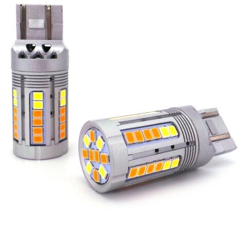bombillas LED W21/5W 7443 12-24V blanco-naranja sin error