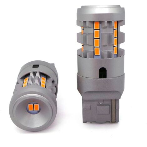bombillas LED W21W 7440 12-24 V sin error naranja 100 % canbus