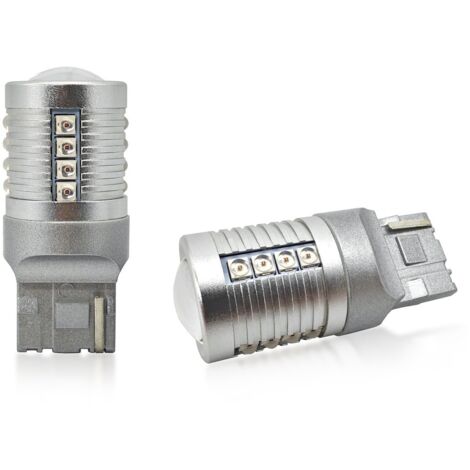 bombillas LED W21W 7440 12-24V CANBUS 2000lm rojas
