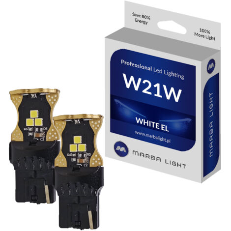 Bombillas LED W21W 9 LED 9-24V MLEC Blanco 6000k