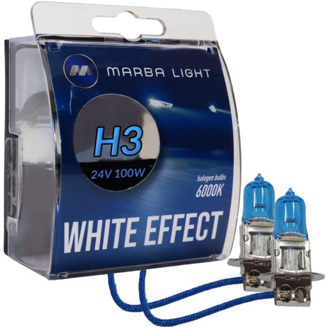 BOMBILLAS MARBA LIGHT EFECTO BLANCO H3 100W 24V