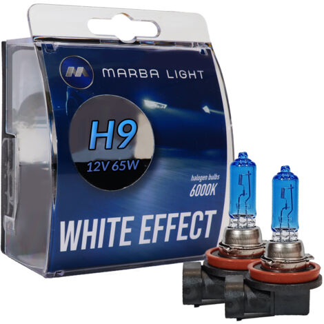 BOMBILLAS MARBA LIGHT EFECTO BLANCO H9 65W 12V