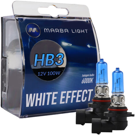 BOMBILLAS MARBA LIGHT EFECTO BLANCO HB3 100W 12V