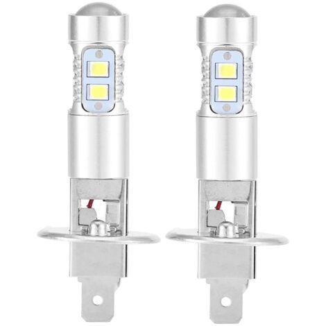 Bombillas para faros delanteros Crediri, kit de 2 bombillas LED H1 de 6000 K, luz de cruce, ultrablancas, 100 W