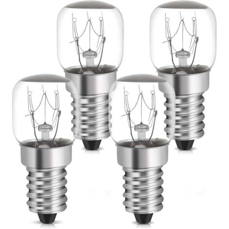 bombillas para frigorífico de 15 W, E14, luz blanca cálida, resistentes a 300 °C (2700 K, ST22, 22 mm) [Clase energética A]