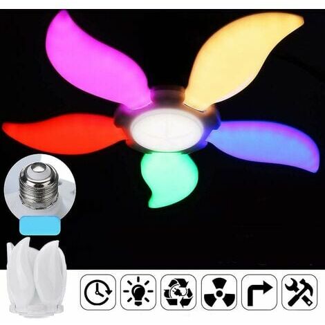 Bombillas para iluminación de nieve, bombilla Led colorida de 75w, bombilla ajustable plegable, lámpara de garaje Deformable para bombillas Led de interior, bombillas halógenas