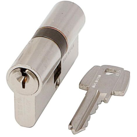 bombillo de perfil europeo te-5. niquelado. leva corta. 3 llaves. en 1303. longitud 30-50mm - tesa