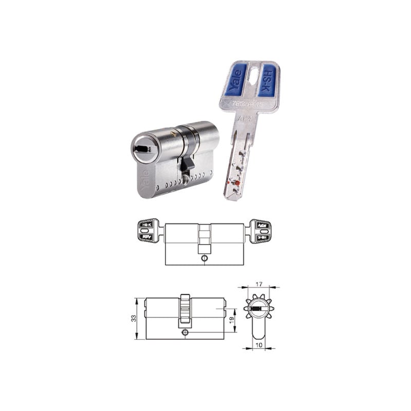 

Yale - CILINDRO SEG.HS-K HSKMOD3535L 35X35 LT - 706470
