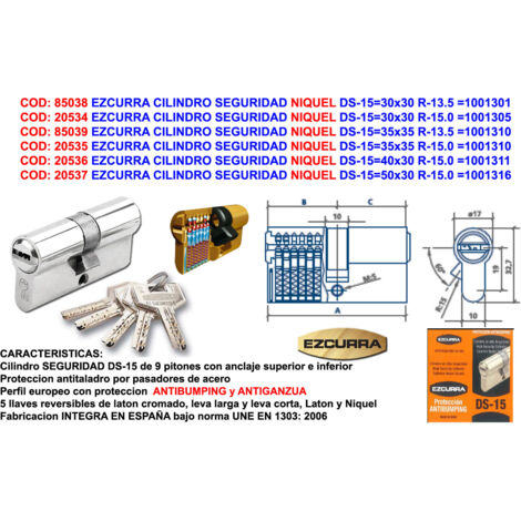 BOMBILLO SICUREZZA NICHEL DS15