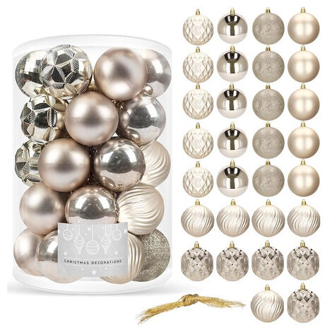 Bombki natalizie 30 pezzi. 8 cm decorazioni d'oro per l'albero di Natale.