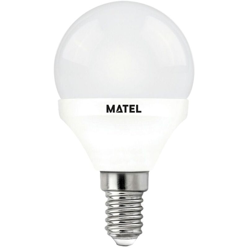 Alfa - Bombilla led Esférica Regulable E14 7W Neutra Matel