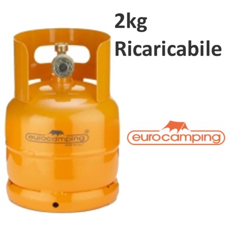 Image of Bombola gas 2KG propano ricaricabile vuota camping fornellino