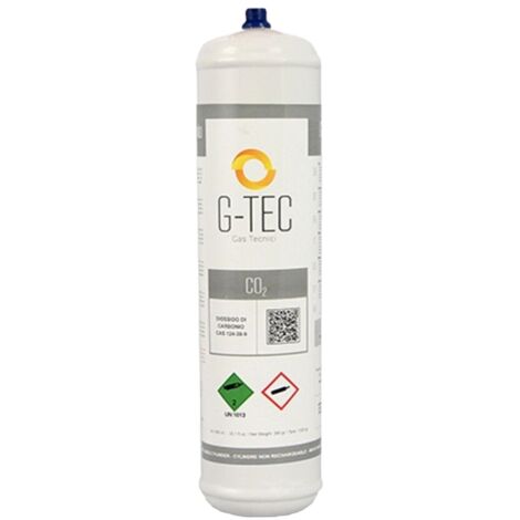 Bombola usa e getta monouso gas Anidride Carbonica CO2 Diossido carbonio 950ml
