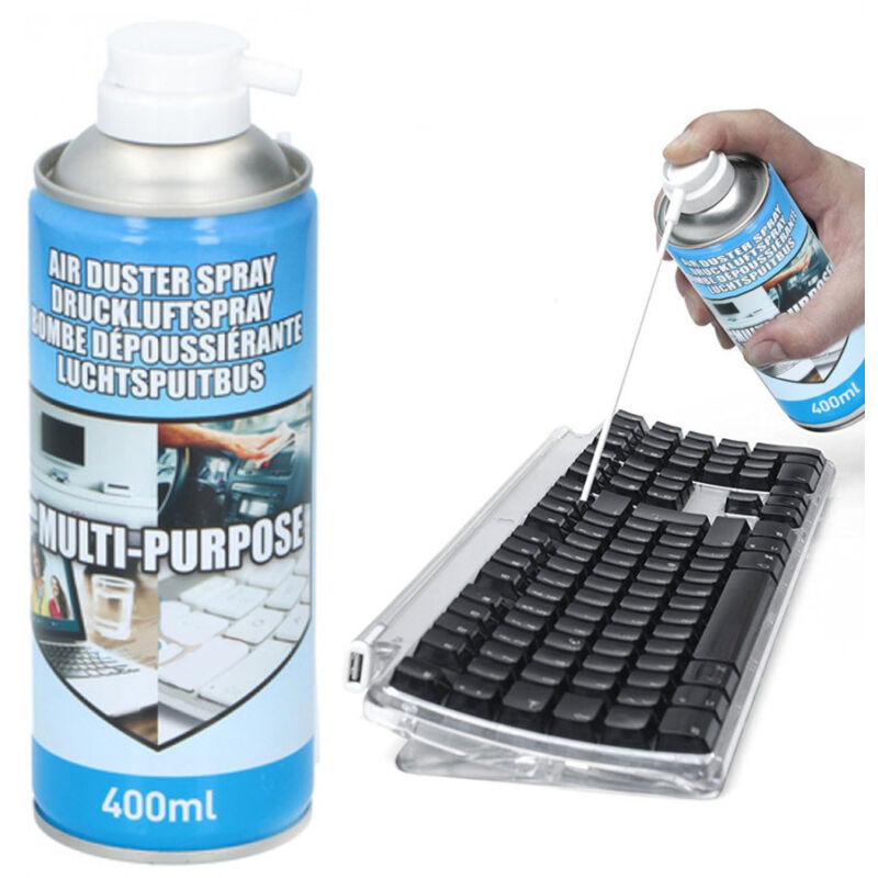Image of Bomboletta Aria Compressa Air Duster Pulizia Polvere Tastiera Pc Computer 400ml - - Trade Shop Traesio