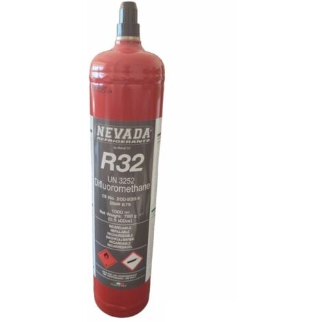 UNIVERSALE BOMBOLETTA FREON GAS REFRIGERANTE CLIMATIZZATORE R32 800gr 1lt MADE IN ITALY