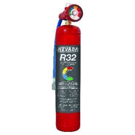 BOMBOLETTA GAS REFRIGERANTE R32 CON MANOMETRO 780 gr.
