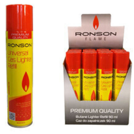 BOMBOLETTA RICARICA GAS 90 ML RONSON RRG10130- 12,0 pz