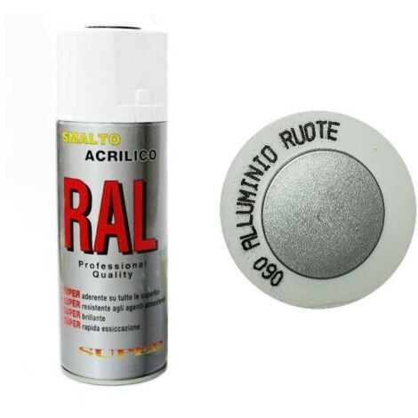 Bomboletta Spray Alluminio per Ruote Ml 400 Rapida Essiccazione Grigio Metalizza