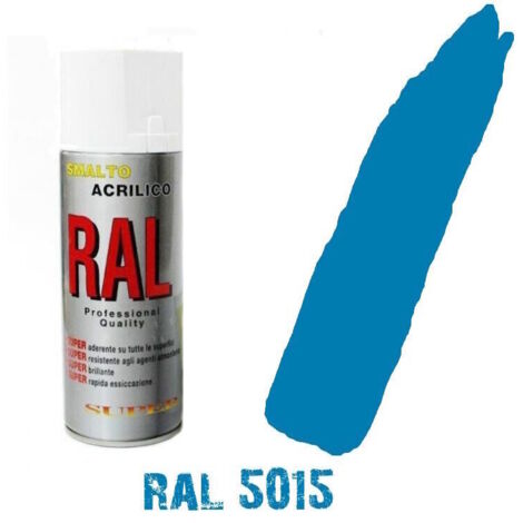 Bomboletta spray blu cobalto ral 5015 acrilico vernice brillante lucido