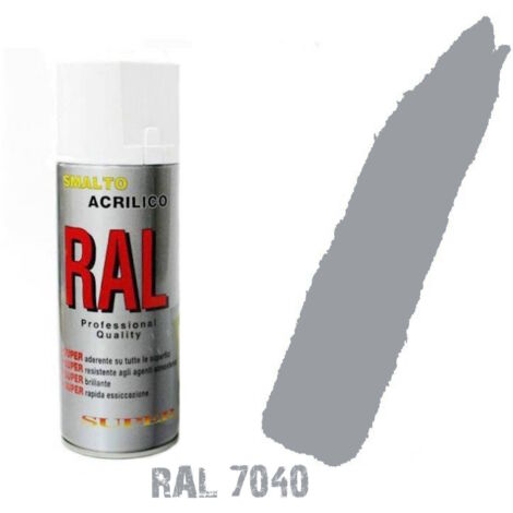 Bomboletta spray grigio agata ral 7040 acrilico vernice brillante lucido rapida
