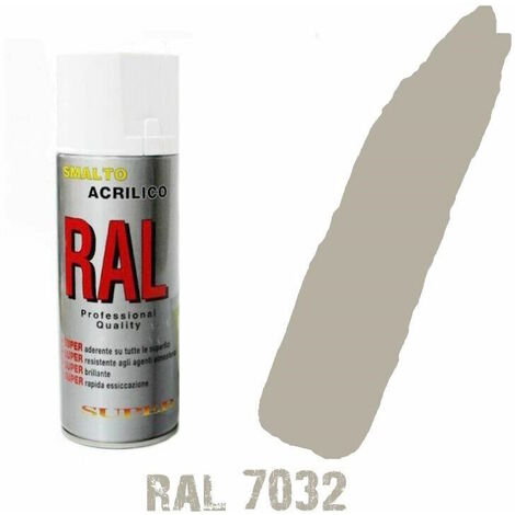 Bomboletta spray grigio siliceo ral 7032 acrilico vernice brillante lucido rapid