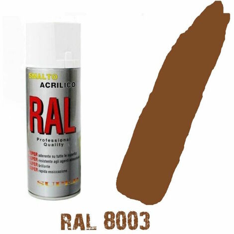Bomboletta spray marrone chiaro ral 8003 acrilico vernice  brillante lucido rapi