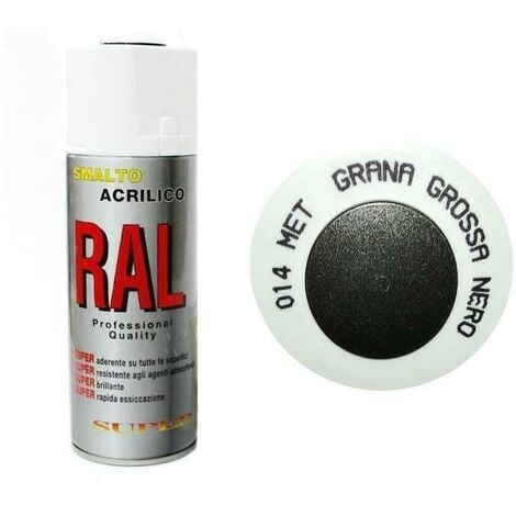 CILVANI Bomboletta spray metallizzato nero grana grossa acrilico diamantato