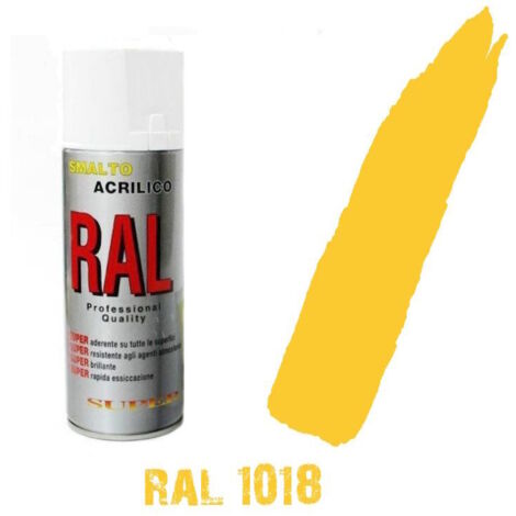 Bomboletta spray ral 1018 giallo zinco acrilico vernice brillante lucido graffit