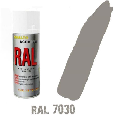 Bomboletta spray ral 7030 grigio pietra acrilico vernice brillante lucido graffi