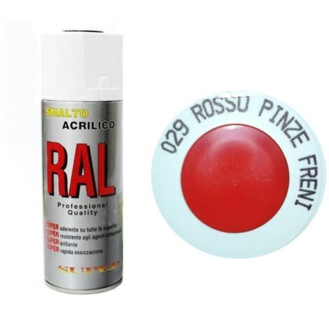 Bomboletta Spray Rosso Pinze Freni Alta Temperatura Rapida Essiccazione