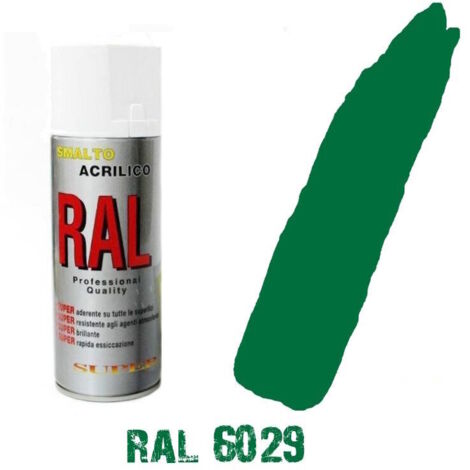 Bomboletta spray verde prato ral 6029 acrilico vernice brillante lucido