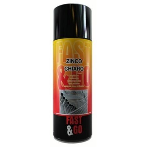 bomboletta spray zinco chiaro protegge parti galvanizzate o grezze ed e' sovraverniciabile 400ml