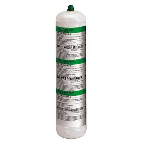 Bombona gas argón con CO2 de 1 litro no recuperable