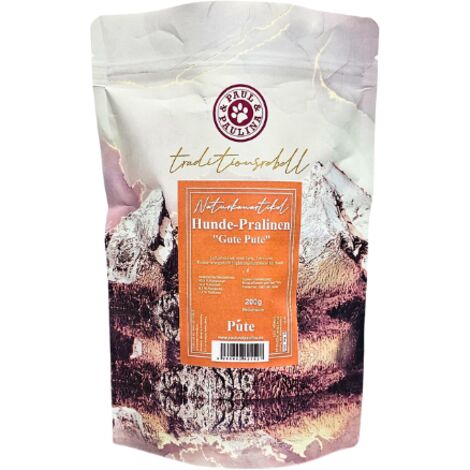 Bombones de pavo y manzana 200 g  premio para perros  rico en vitamina B3 y B6  Paul & Paulina