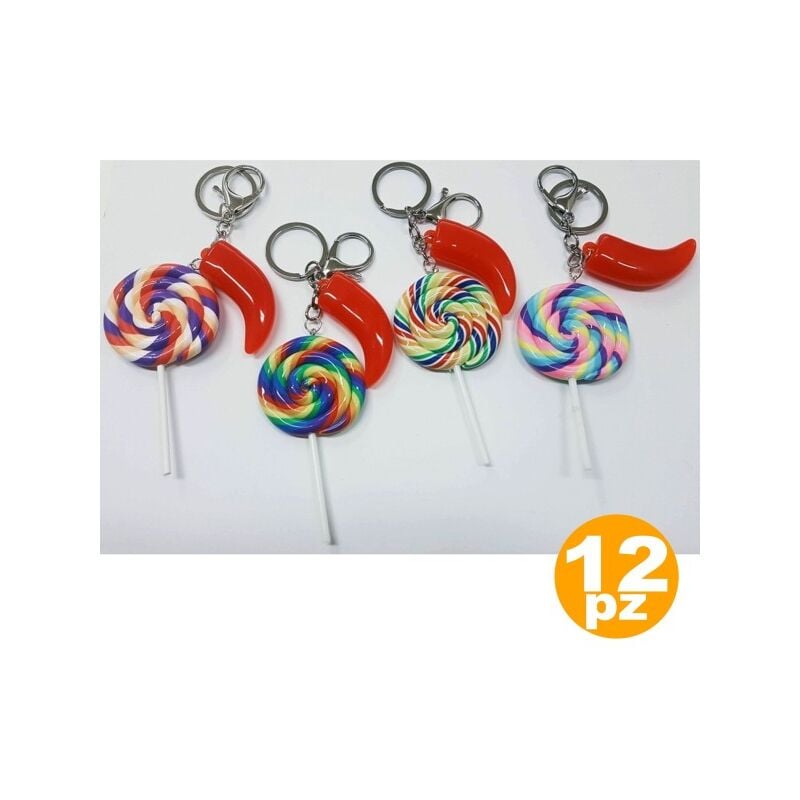 Image of Trade Shop - Bomboniera Bomboniere Candy Lollipop Lecca Lecca Corno Compleanno Portachiavi