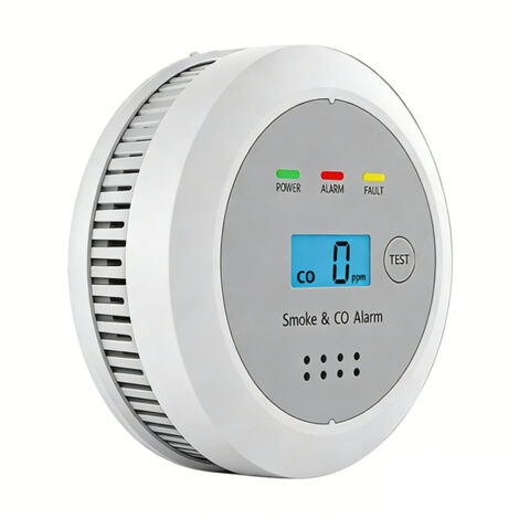 BOMCLAP 1 Rilevatore di fumo e CO 2 in 1 con display digitale - Allarme monossido di carbonio + incendio, per cucina e ufficio