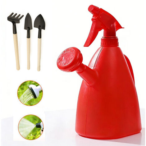 BOMCLAP Arrosoir 1L : Mode Arrosoir et Mode Brumisateur  Kit de Déménagement pour Plantes avec Outil à Main Mini  pour Intérieur/Extérieur