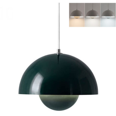 BOMCLAP Lustre LED, suspension moderne avec ampoule, 3 températures de couleur 3000-5000K, φ 23 cm (vert)