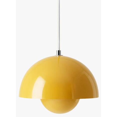 BOMCLAP Lustre LED, suspension moderne avec ampoule, lumière blanche, diamètre 23 cm (jaune)