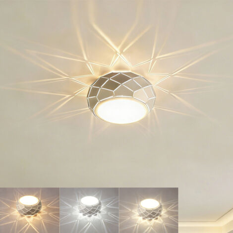 BOMCLAP Mini Spot Encastré LED 5W Blanc Chaud/Neutre/Blanc, Diamètre 21cm - Hublot Acrylique Diffusant