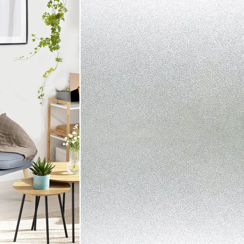 BOMCLAP Pellicola elettrostatica per vetro satinato, protezione della privacy, anti-spia, per box doccia, 60 x 200 cm